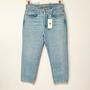 Hey Gang Loose Crop Jeans- Light Blue